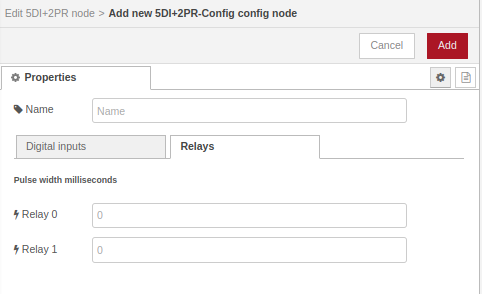 2 power relays node config